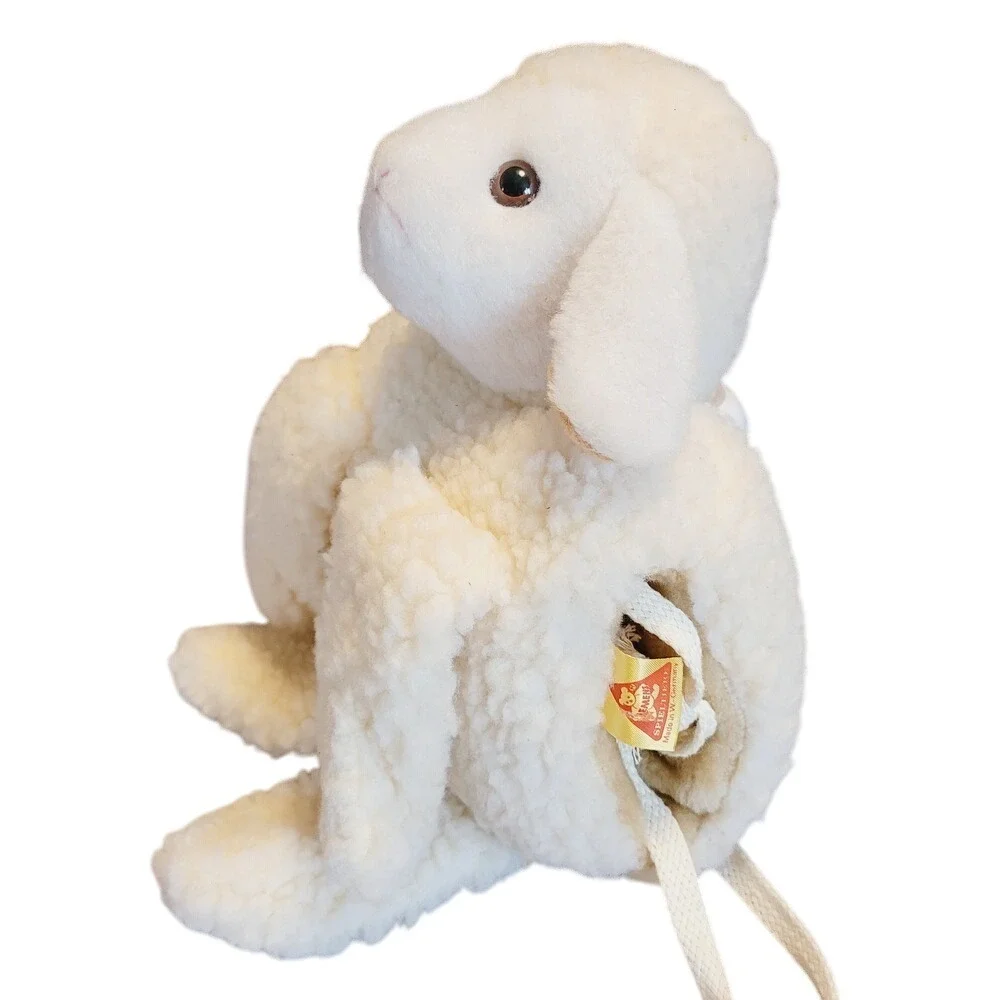 Rare Clemens Spieltiere Lamb Plush Muffler Vintage Crossbody Strap Sheep NWT NEW